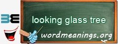WordMeaning blackboard for looking glass tree
